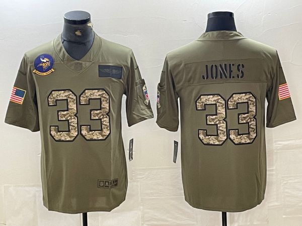 Men Minnesota Vikings #33 Jones Camo 2024 Nike Vapor Untouchable Limited NFL Jersey->->